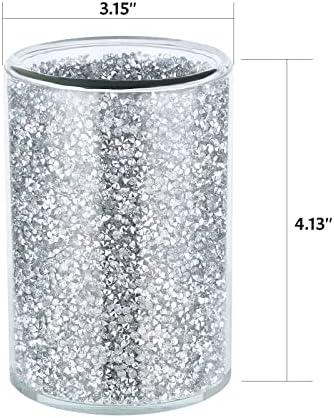 Porto de utensílio de cozinha de vidro de vidro de vidro de diamante esmagado para a decoração da casa