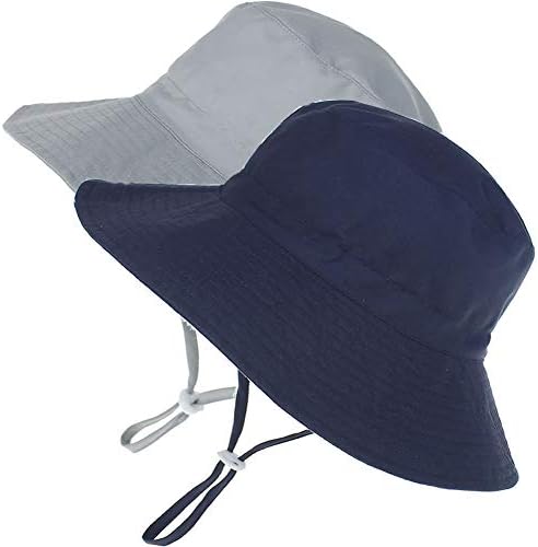 Baby Sun Hat Hat Costo Capfete Capiente Crianças Chapéus de praia de verão UPF 50+ Para meninos 3 meses-7