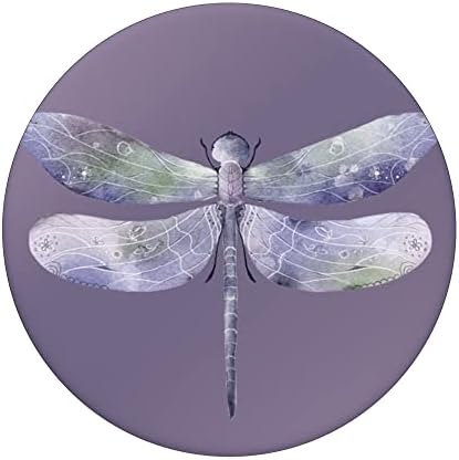 Telefone 14 Dragonfly Pro Watercolor em Purple Deep para Mulheres Popsockets Swappable PopGrip