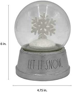 Rae Dunn Snow Globe - Globos de neve de Natal, decorações de férias de inverno - belas vidro transparente