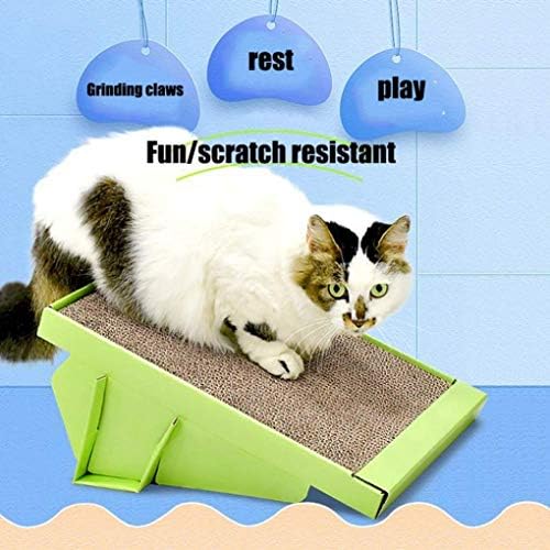 Ruixflr Green Triangle Cat Scratcher Pads Paptled Cat Scranding Board para garras de gatos de gatos, verde