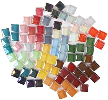 100pcs/100g pacote de suprimentos de azulejo em mosaico para artesanato de bricolage, pratos, molduras, vidro