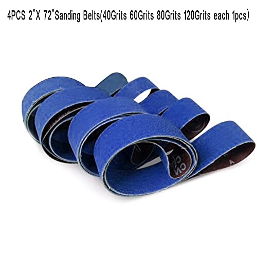 Xucus 4pcs 2 x 72 40/60/80/120 Girt Ceramic Belts Bands Grinding -