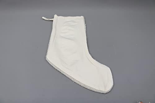 Sarikaya Pillow Presente de Natal, meia branca, meias de Natal de cânhamo, meia Kilim, Santa Cruz, meia, meia de Natal, 649