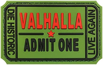 Morthome m ingresso para Valhalla Admita um Vikings Mad Max 3d PVC Rubber Morale Tactical Badge Patches