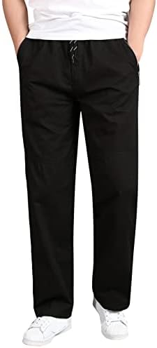 Miashui fofo algodão algodão plus size de bolso para cima calça sólida calça calça geral quente confortável