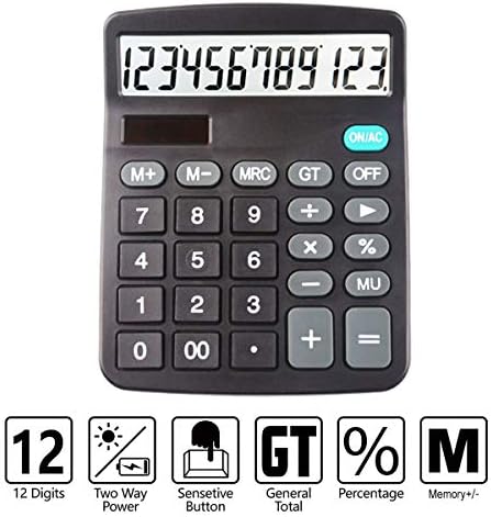 Calculadoras de 10 pacotes de exibição grande para mesa, botão Big Botic Basic 12 Digit Desktop Office Calculator