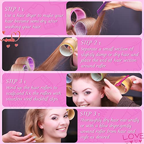 Rolos de cabelo para cabelos compridos 18 PCs rolos de cabelo rolos rolos de cabelo para cabelos para cabelos de