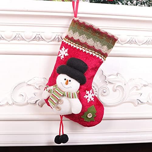 Staque de Natal Grande meias de Natal Decorações Santa Snowman de Snowman Caractere para Decorações de Famílias