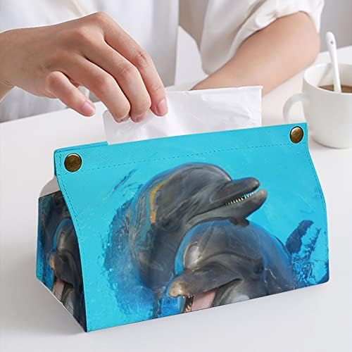 Caixa de lenço de golfinho Capa de lençol decorativo do guardana