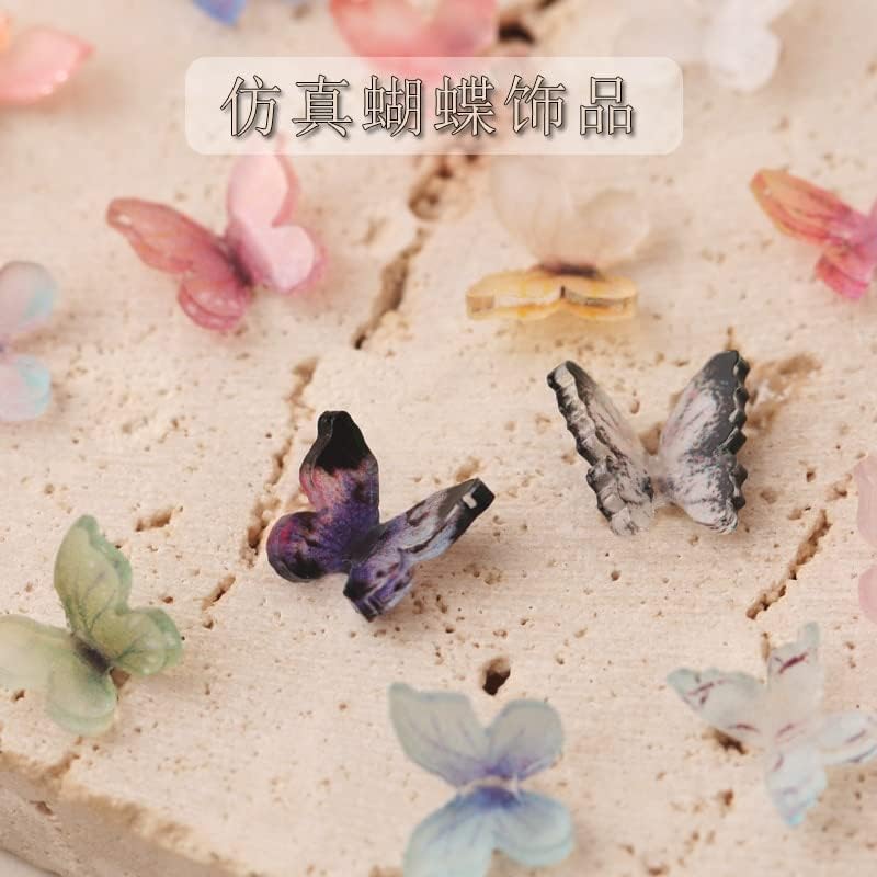 20 piezas de mariposa kawaii 3d unha decal