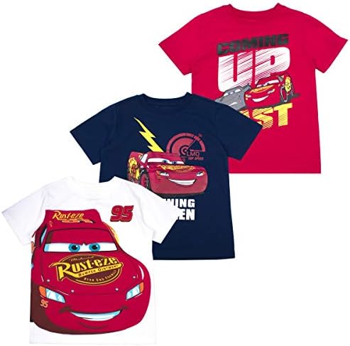 Disney Boys 3-Pack camisetas: ampla variedade inclui rei Leão, carros, Mickey Mouse