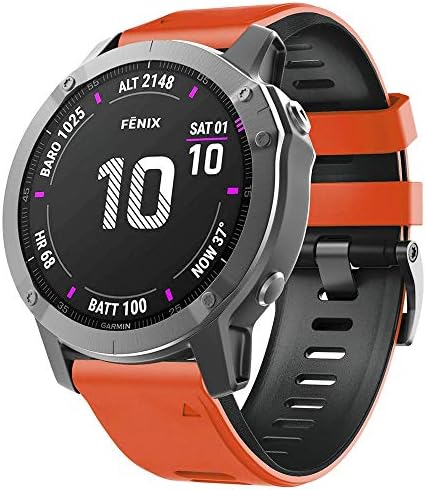 Notocidade para Fenix ​​6x Bands Silicone Sport Watch Strap para Fenix ​​5x/5x Plus/Fenix ​​6x Pro/Fenix