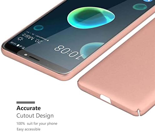 CATORABO CASA COMPATÍVEL COM HTC Desire 12 Plus em Metal Rosé Gold - Chegada à prova de choque e riscos de plástico