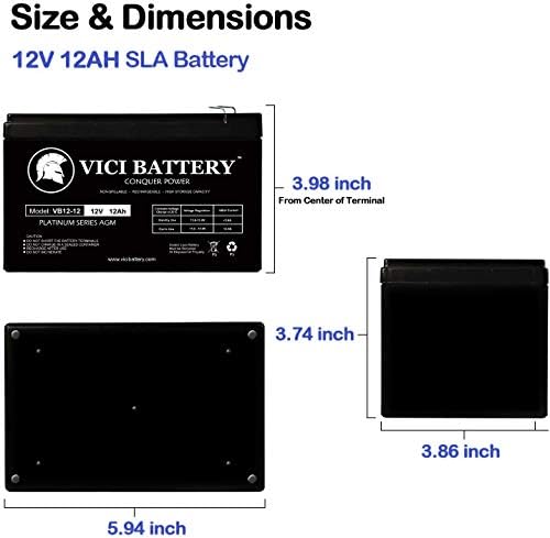 Bateria VICI 12V 12AH Bateria para Buzzaround Lite 3 Scooter GB147 GB147S - 2 PACO