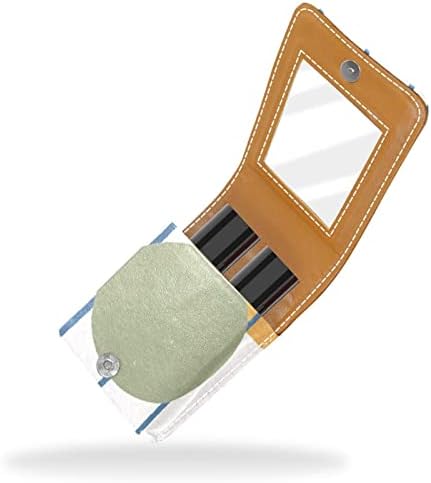 Bolsa de batom de batom de maquiagem de oryuekan com espelho portátil de armazenamento portátil de armazenamento