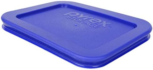 Pyrex 7213-PC 1,9 xícara de copo de cobalto azul retangular de plástico de armazenamento de alimentos,