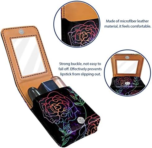 Bolsa de batom de batom de maquiagem de oryuekan com espelho portátil de armazenamento de armazenamento