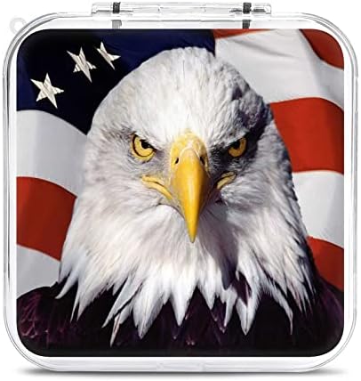 Caixa de armazenamento de cartas de jogo patriótico americano