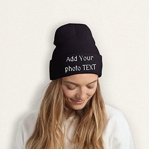 Feanie Hat Texto e Fotos e Logo Knit Sãoie com alojamento para homens Mulheres