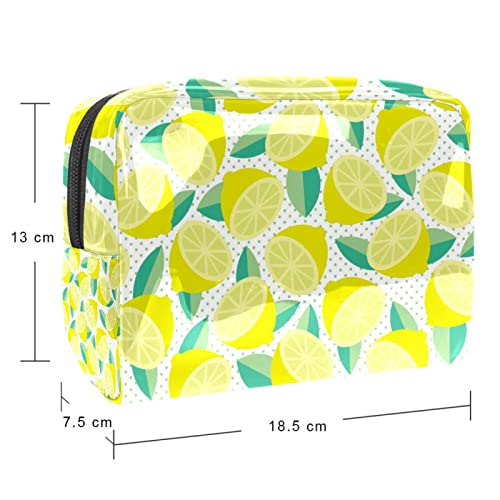 Bolsa de cosméticos para mulheres desenho animado limão de limão adorável sacos de maquiagem de viagens