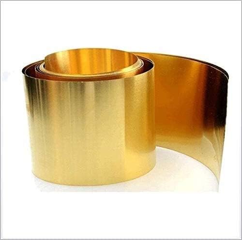 Lucknight 99,9% de cobre Cu Metal Folha placa T2 Alta pureza Rolo de folha de metal, 50x1000 mm, espessura