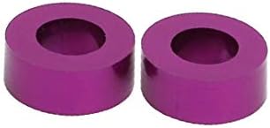 X-Dree 10pcs 2,5 mm de espessura M3 liga de alumínio Fende_r Prazia de parafuso Purple (10pcs 2,5 mm EspeSor