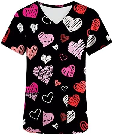 Camisa feminina outono no verão de manga curta 2023 roupas de tendência v colabora gráfica de pescoço camiseta