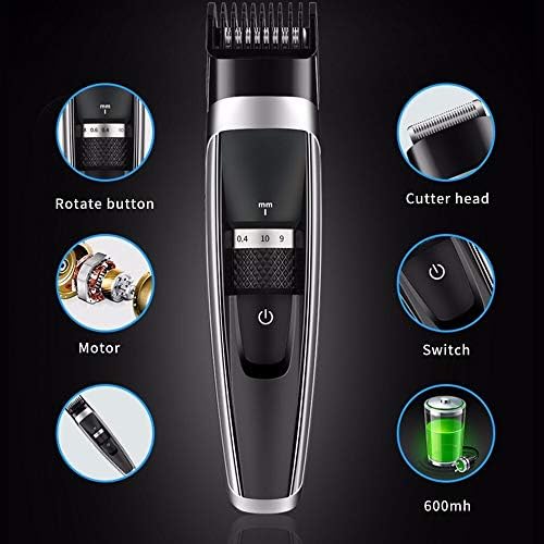 UXZDX Cabelo elétrico profissional Clipper USB Máquina de corte de cabelo de apartamento à prova d'água recarregável