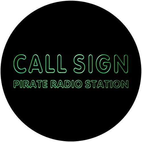 Estação de rádio pirata de indicação de chamada personalizada no led de ar de néon verde 16x12 polegadas ST4S43-WF-TM-G