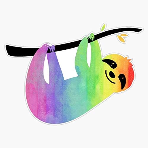 Rainbow Rainbow São silhueta LGBTQ Aquarela adesiva de ioga de ioga Vinil adesivo de adesivo à prova