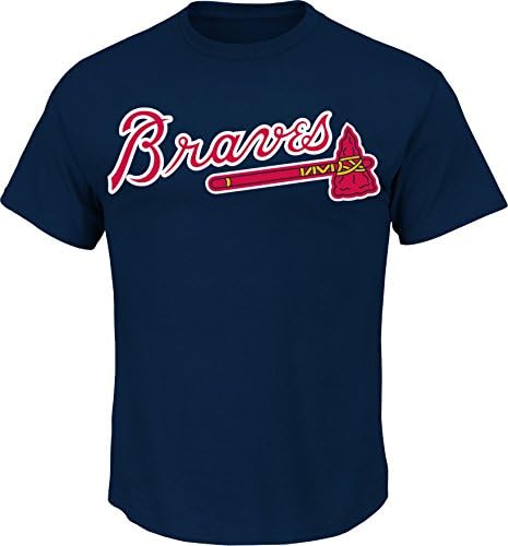 Majestic Atlanta Braves Braves Tee de camiseta de beisebol de réplicas adultas/jovens