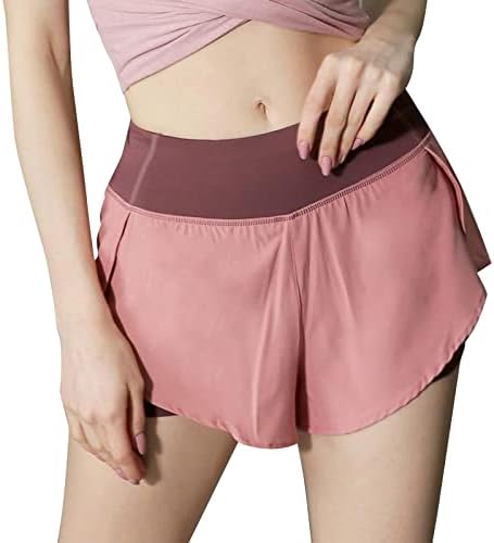 Míshui shorts femininos pacote de shorts femininos algodão de algodão de altura de cintura plissada plissada