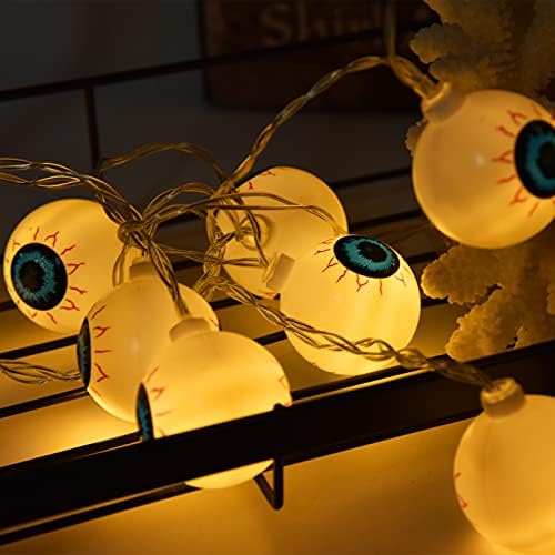 ACOUTO GHOST ELECLOMENTO LUZ DE CURTA, 20LED String Light 9,8ft Halloween Ghost Eye String Bedroom