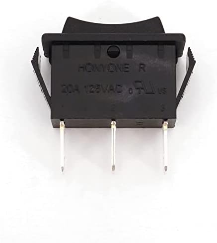 Interruptor de balanço Berrysun 5pcs preto 32x14mm de alta corrente 3pin 3 vias SPDT ROGHER SUGHT 20A/125VAC