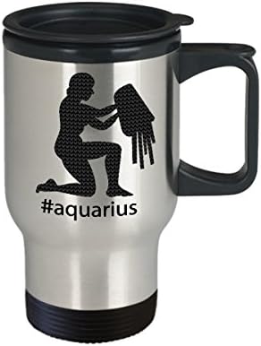 Aquarius Zodiac Sign Sign Travel Horoscope Gifts for Astrology Lover Funny Tumbler 14oz