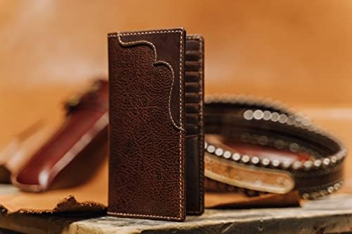 HOJ Co. Colt Rodeo Wallet | Carteira masculina bifold feita à mão | Couro de grão completo | Design