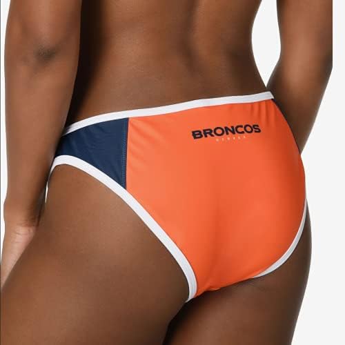 Foco NFL Feminino Denver Broncos Team Logo Bikini Bottom, pequeno