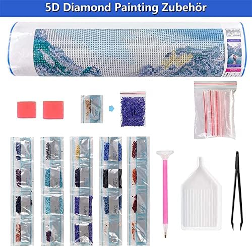 5D Kits de pintura de diamante, arte de diamante para adultos para crianças iniciantes, broca completa