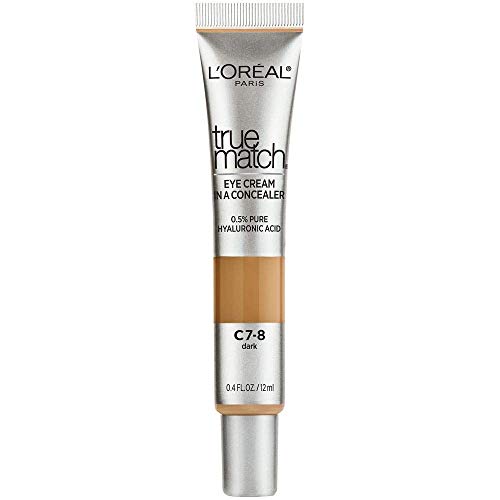 L'Oreal Paris True Match Eye Cream em um corretivo, ácido hialurônico a 0,5%, C9-10 profundo, 0,4 fl.