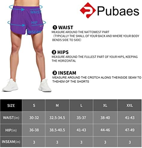 Pubaes masculino shorts de corrida de 3 polegadas de ginástica rápida e shorts atléticos para homens com