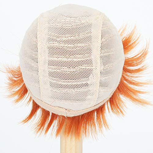 Missuhair 8-9inch 1/3 BJD Doll peruca para MSD Dod Pullip Dollfie Cenout Orange Onda curta de onda direta perucas