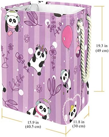 Cartoon Animal Cute Panda Pattern Conjunto de lavanderia dobra