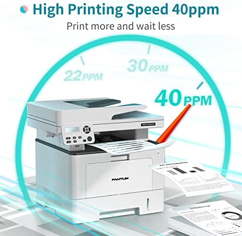 Impressora a laser de pantum tudo em uma impressora multifuncional monocromática em preto e branco 40ppm,