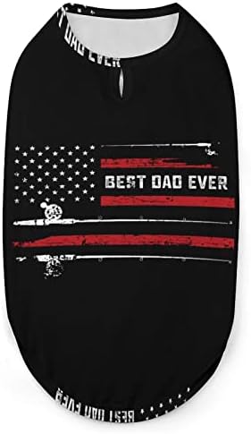 Melhor pai de sempre pesca bandeira americana com colete de cachorro pullover cothearshirt roupas
