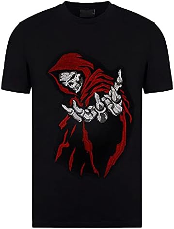 Red Reaper Reaper bordado Patches Biker Rider Vests Ferro na motocicleta punk para acessórios para roupas DIY