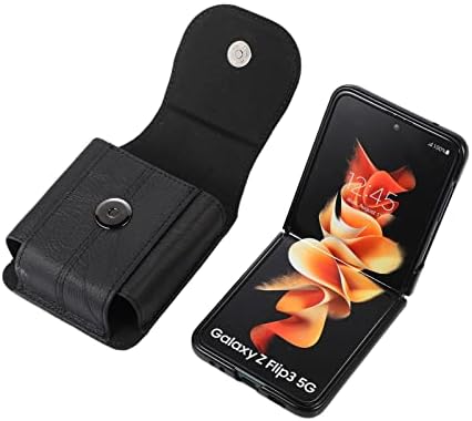 Caso de proteção telefonia coldre de cinto de couro genuíno para Samsung Galaxy Z Flip 4 5g/z flip 3/Motorola