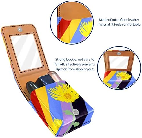 Bolsa de batom de batom de maquiagem de oryuekan com espelho portátil de armazenamento de batom portátil