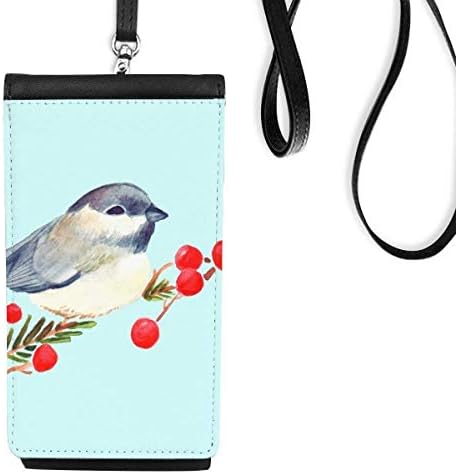 Bird Animal Magpie Grayhead Telefone Carteira Polícia de bolsa móvel pendurada Bolsa preta