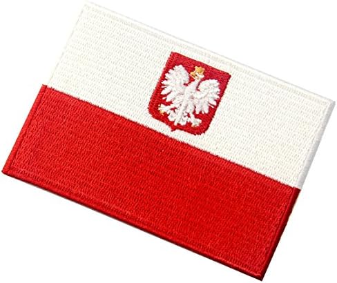 Polônia Bandeira Bordada Bordada Birlha Bird Emblem Polish Iron em Sew On Polska National Patch